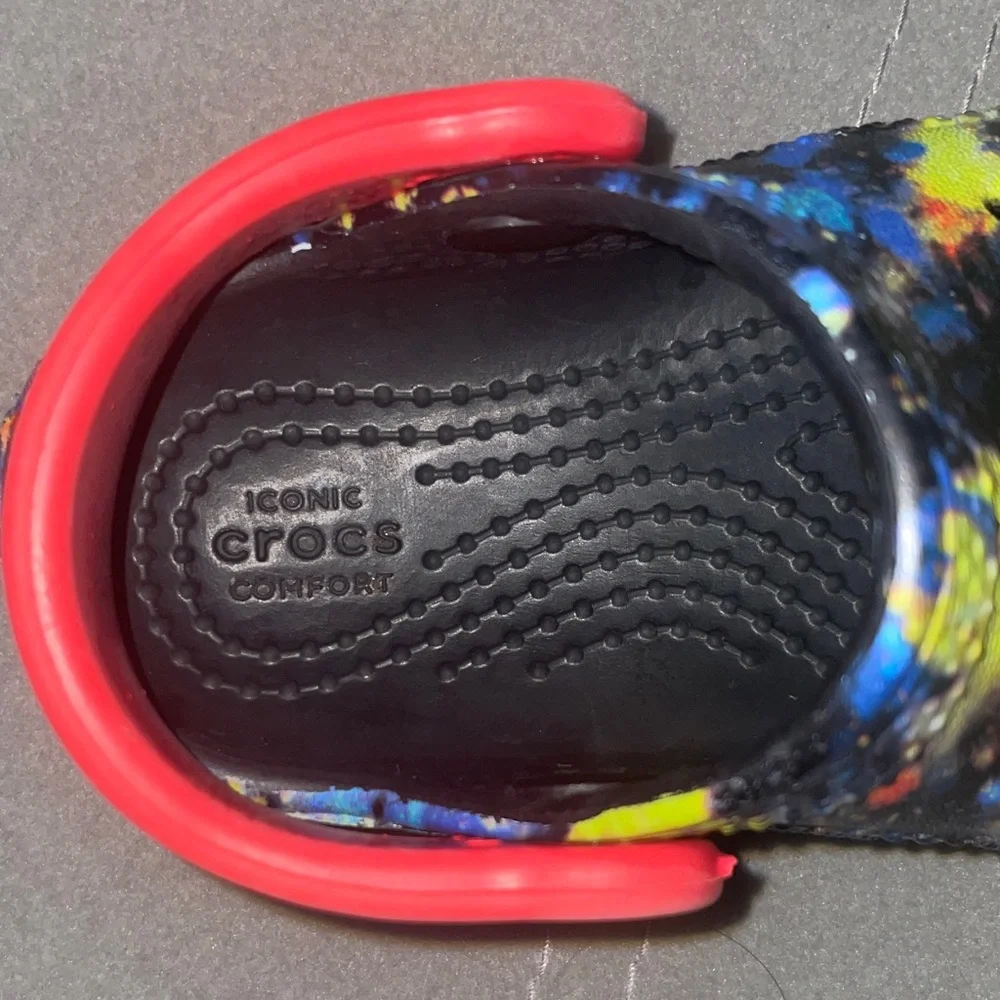 CROCS Kids Colorful Water Shoes with Red Strap